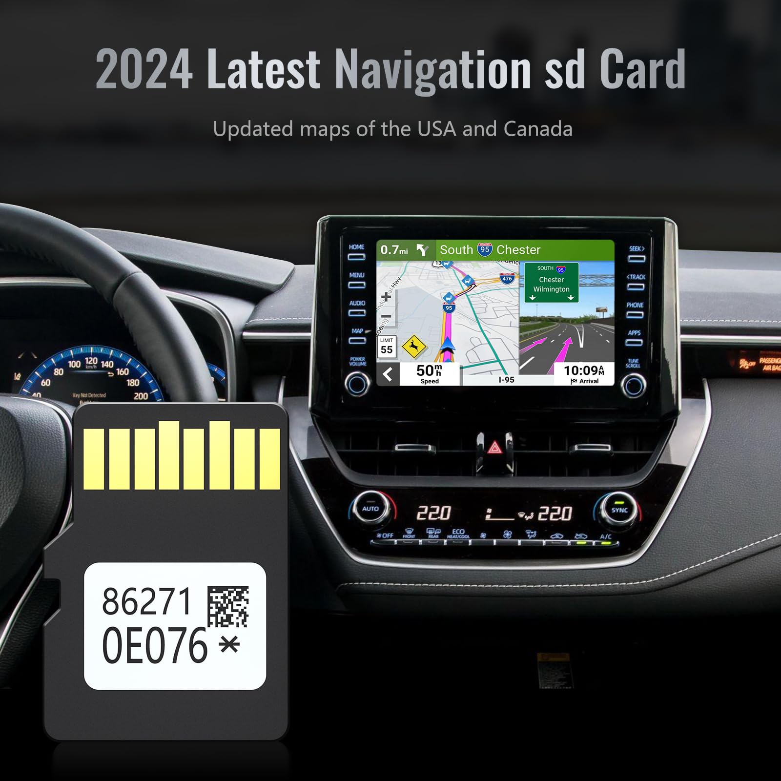 Navigation SD Card Map USA/CAN 86271 0E076 Compatible with Toyota
